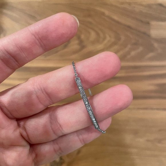 NWOT Fine silver plated crystal adjustable bracelet - Picture 2 of 5